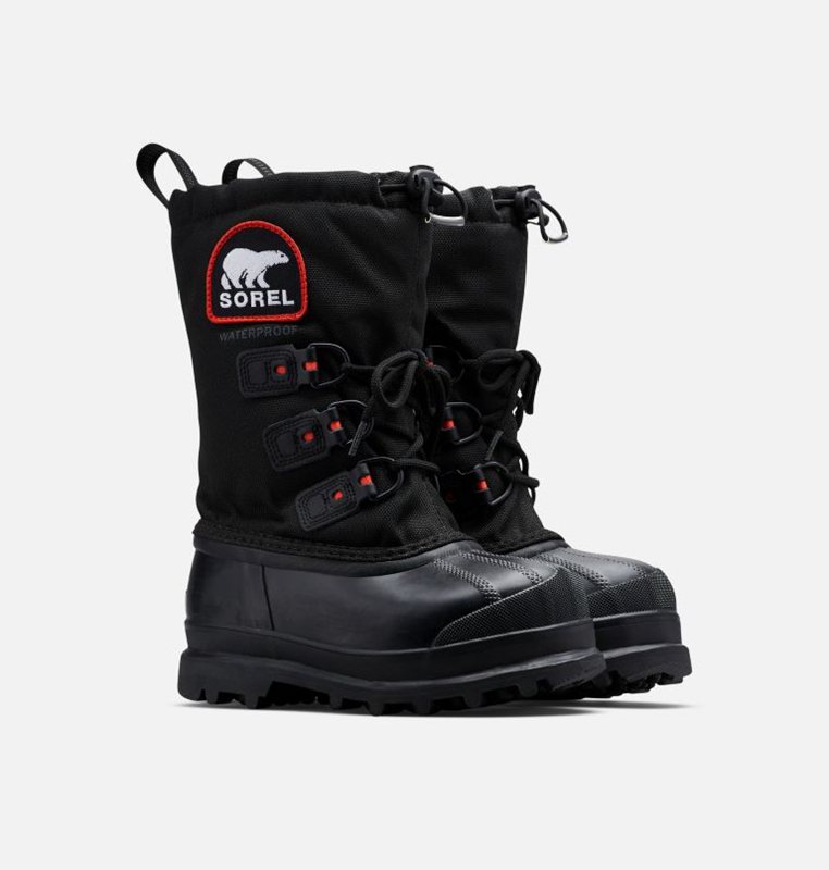 Sorel Çocuk Youth Glacier™ Xt - Kar Botu Siyah/Kırmızı - 752-UPBCWQ